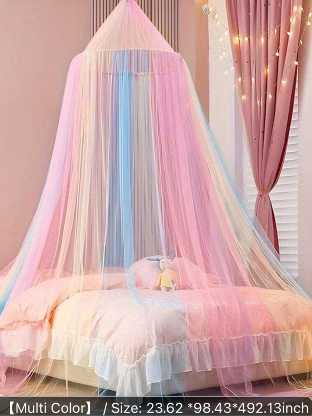 Pastel Rainbow Tulle Canopy